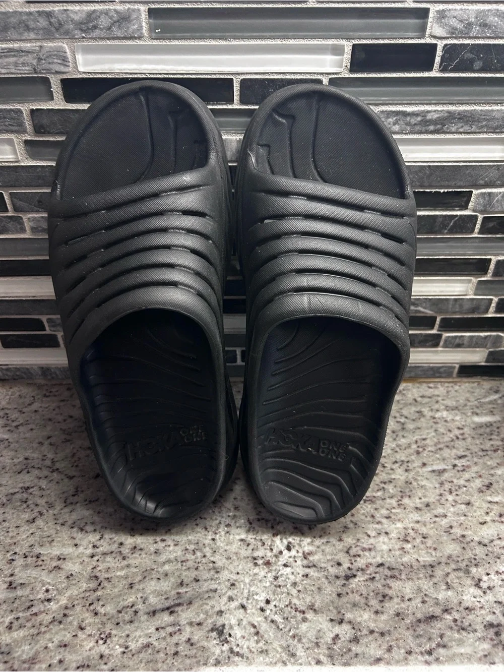 Hoka One One Black Women's Slip-On Slide Sandals